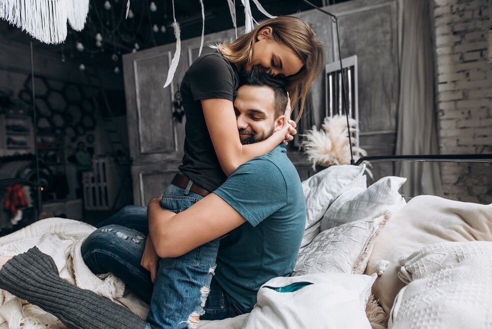 Women hug men for increased potency